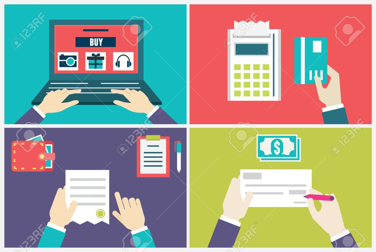 Vector flat concept of process order and delivery Infographic of internet marketing and e-commerce - vector illustration - 26075872 Vector flat concept of process order and delivery Infographic of internet marketing and e-commerce - vector illustration - 26075872