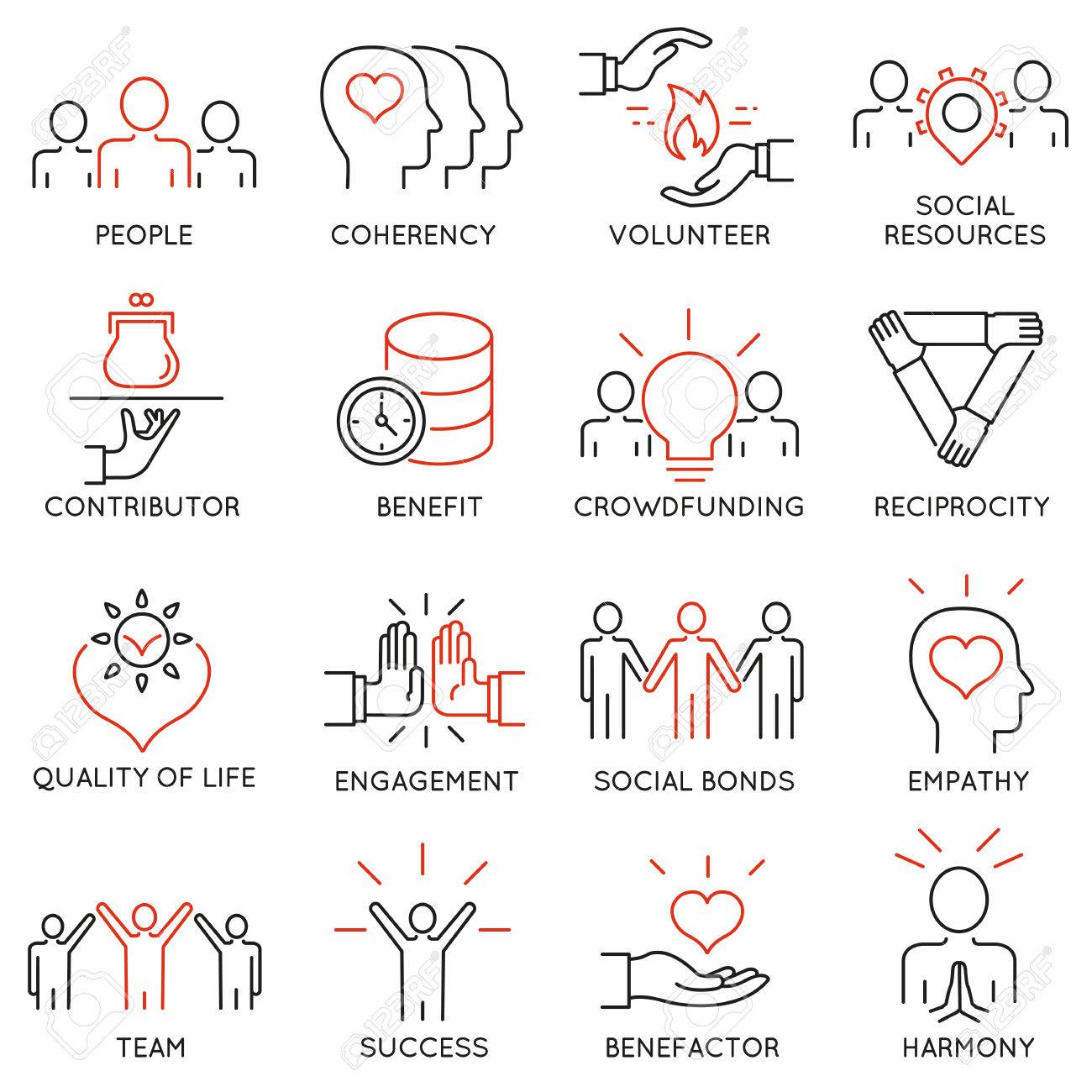 Ensemble De 16 Icones Minces Liees A L Altruisme La Bienveillance Responsable Humaine Et De Bienfaisance Altruisme Bienveillance Icones Pictogrammes Et Infographies Elements De Conception Ligne Mono Clip Art Libres De Droits