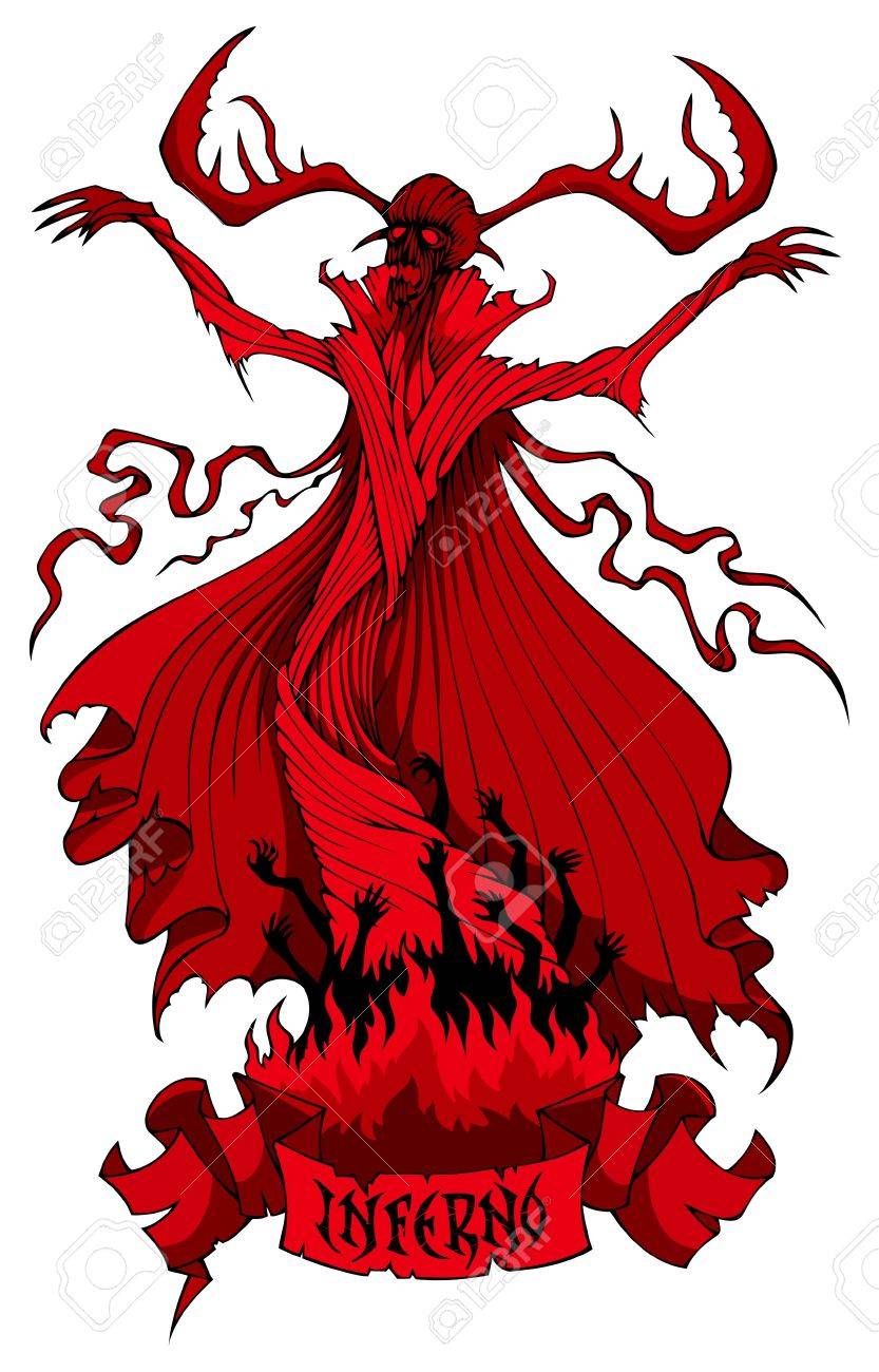 地獄の悪魔召喚の図は 罪人の魂 のイラスト素材 ベクタ Image 地獄の悪魔召喚の図は 罪人の魂 のイラスト素材 ベクタ Image