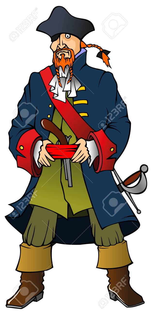 Armed Pirates Captain Vector Illustration Royalty Free Cliparts Vectors And Stock Illustration Image