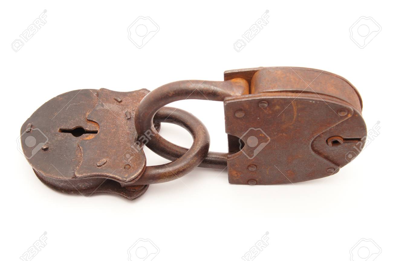 the old locks on a white background stock photo picture and royalty
