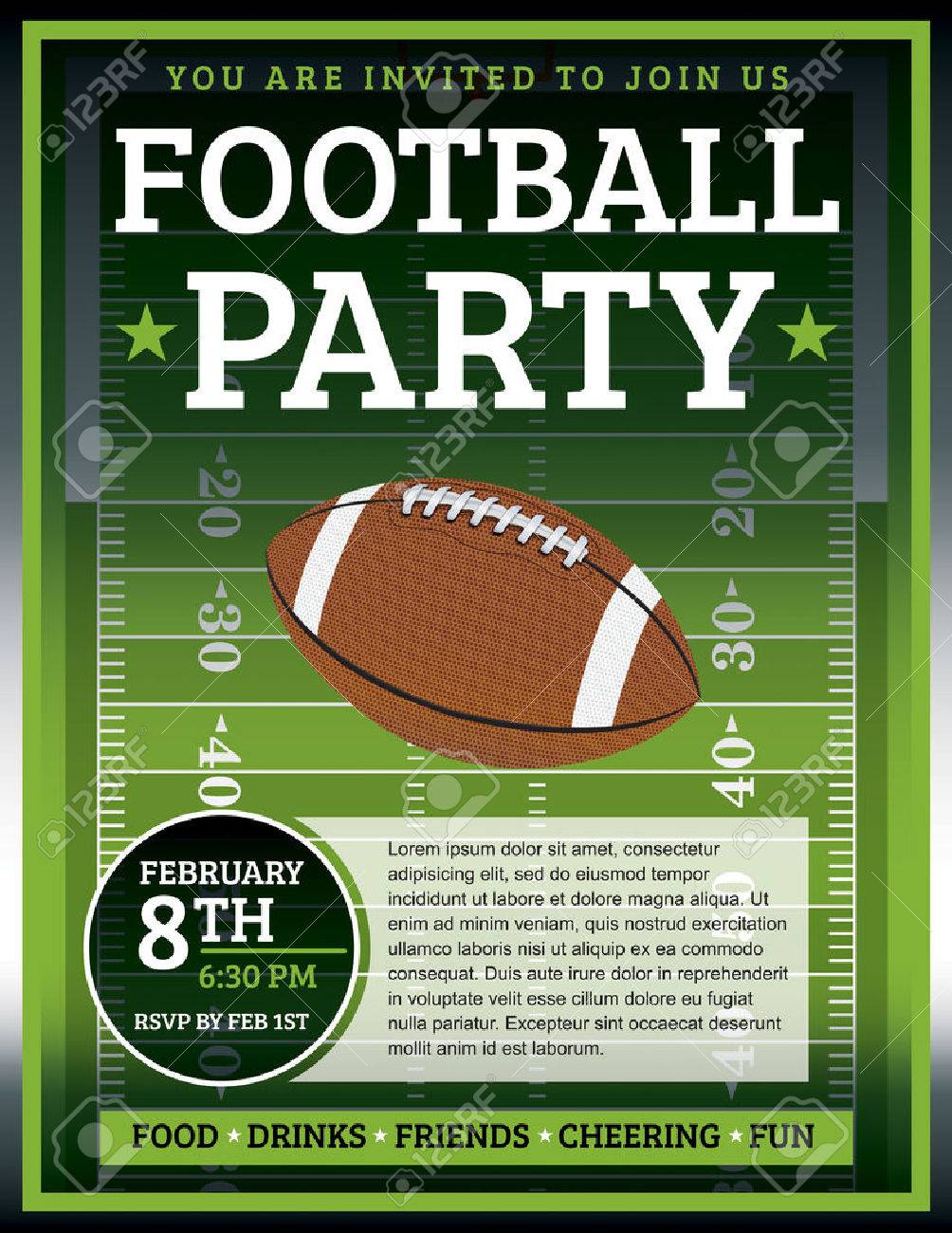 A Flyer Design Perfect For Tailgate Parties Football Invites
