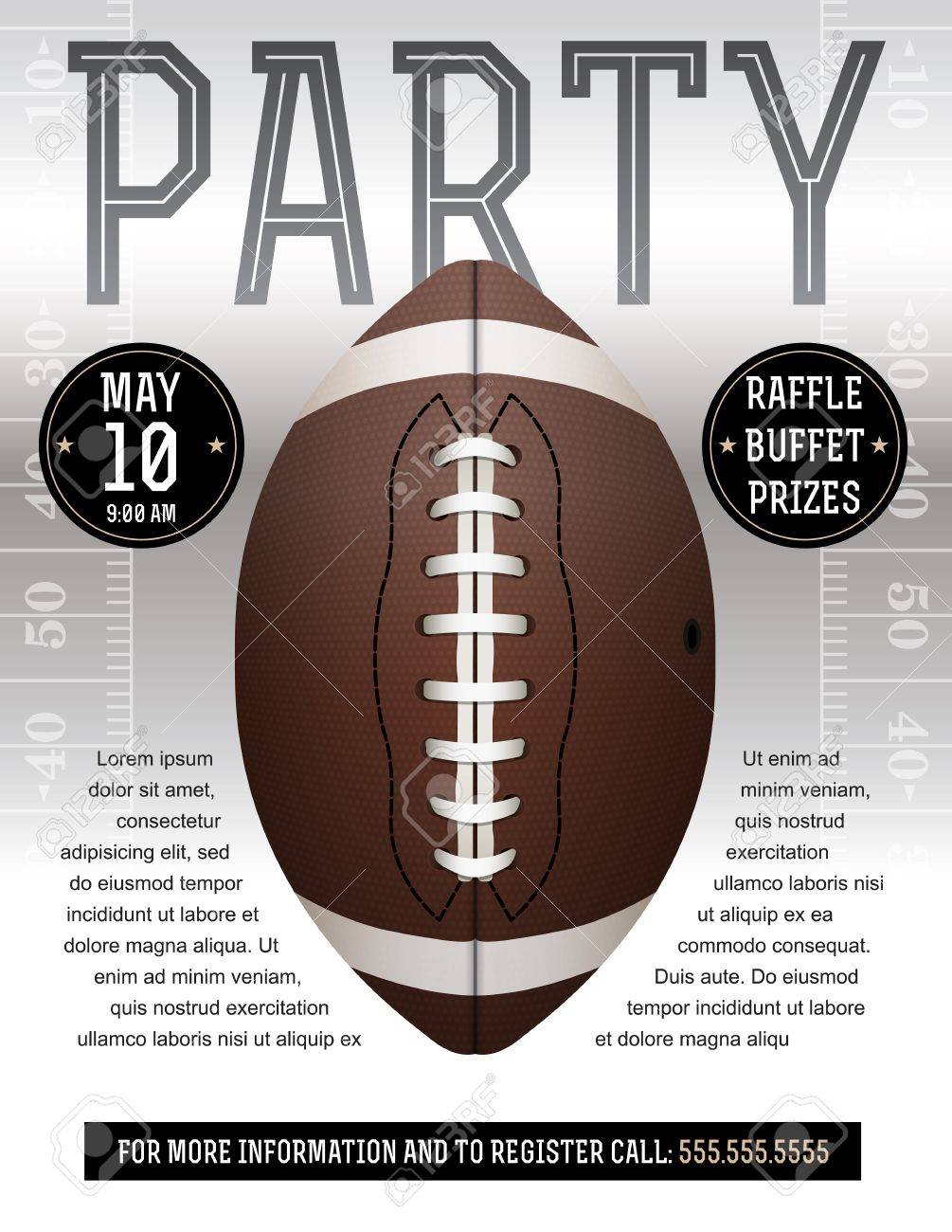 An American Football Flyer Design Perfect For Tailgate Parties, Football  Invites, Etc. EPS 10 Available. EPS File Contains Transparencies. Text Has  Been Converted To Outlines And Is On Its' Own Layer. Fonts, image size:1005x1300