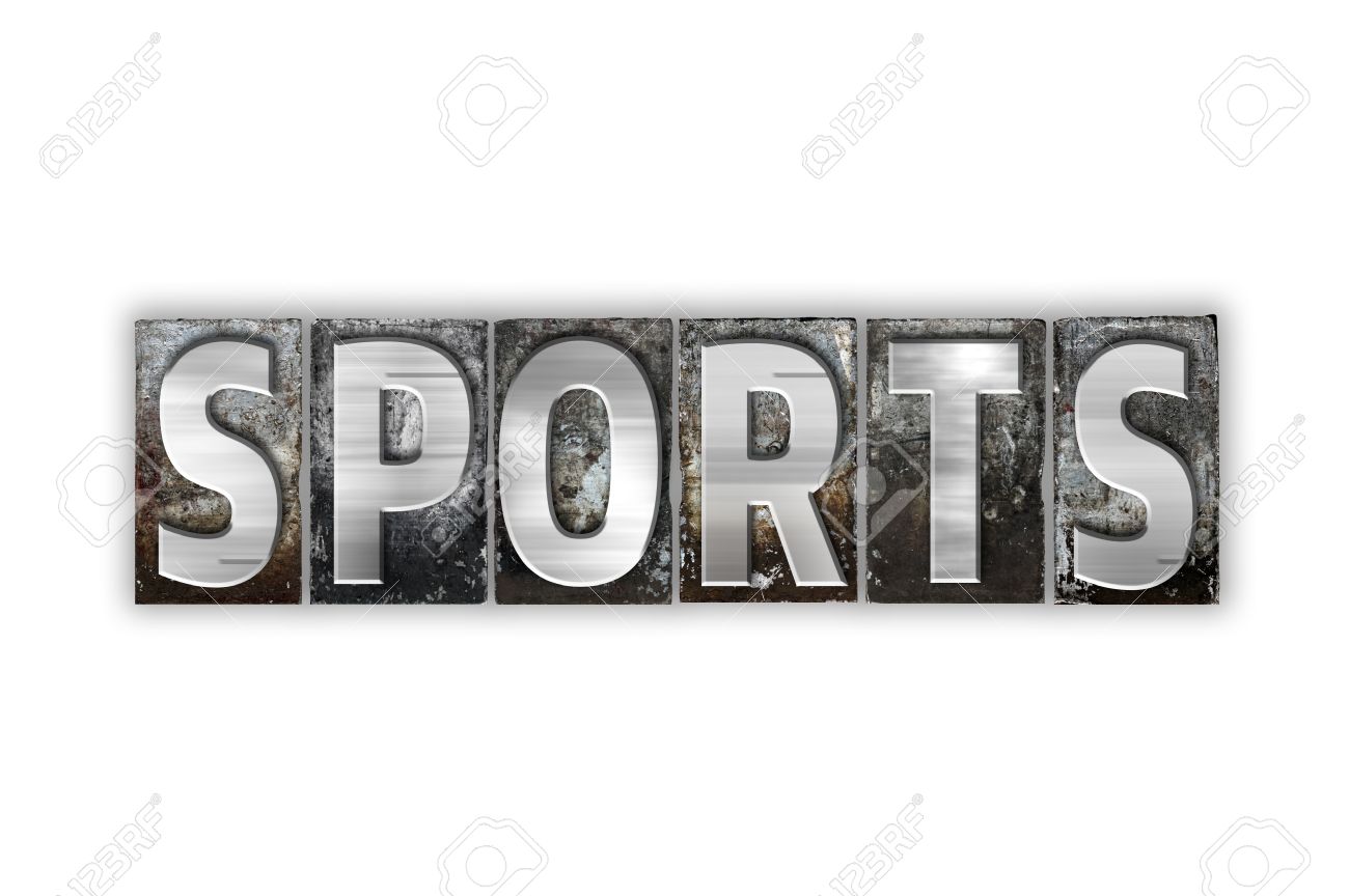 The Word Sports Written In Vintage Metal Letterpress Type Isolated Stock Photo Picture And Royalty Free Image Image 52277575