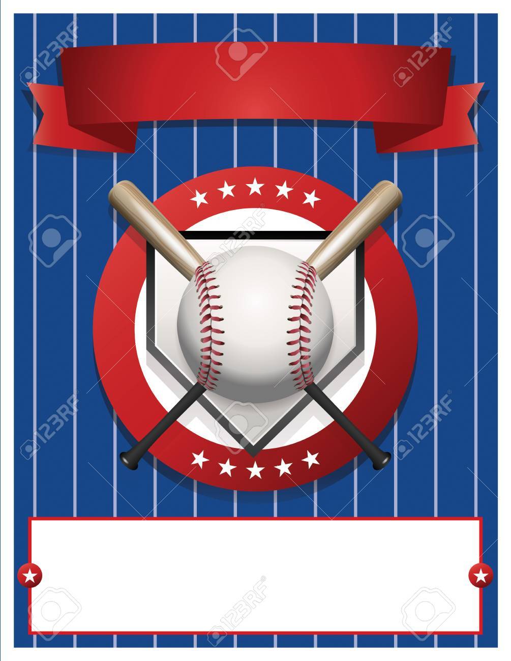 a blank baseball and bat design for a flyer template layered softball flyer design