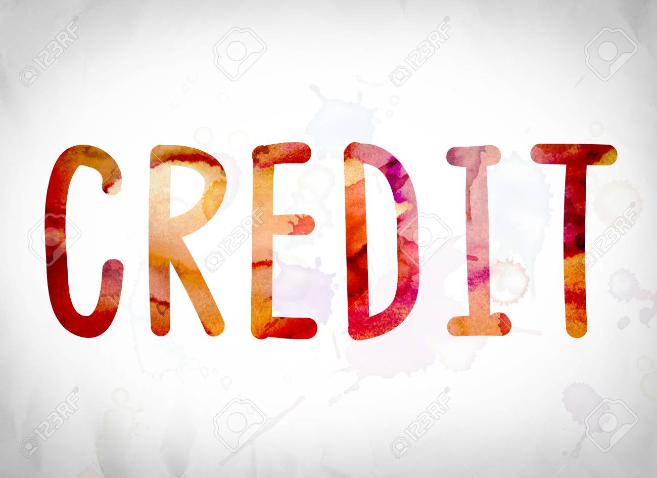 the word credit written