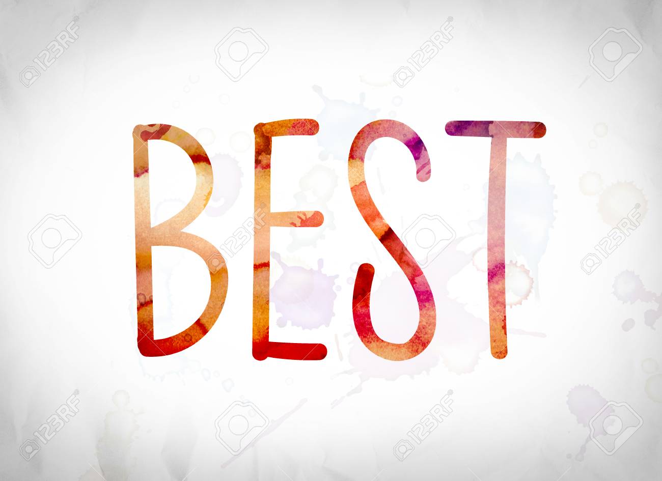the word best written in watercolor washes over a white paper