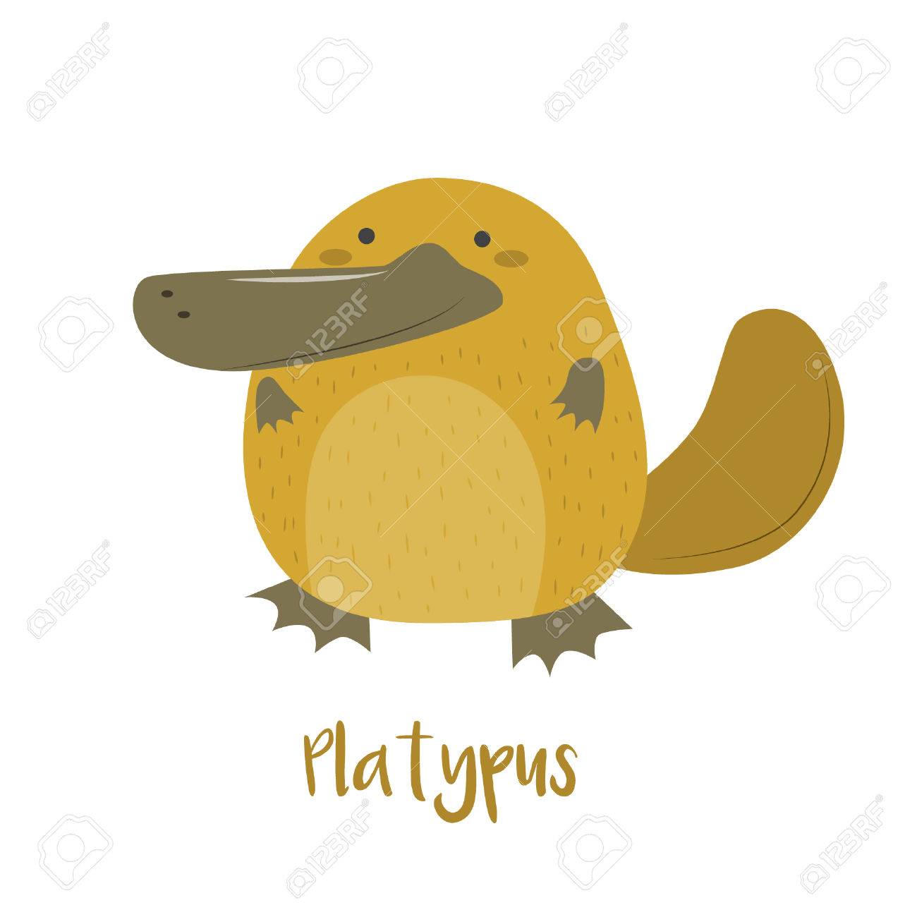 かわいいカモノハシ ベクター イラスト素材 のイラスト素材 ベクタ Image