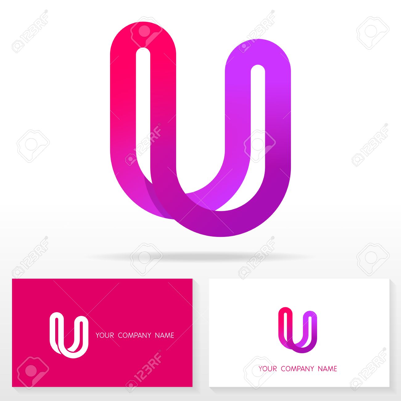 letter u logo icon design template elements vector illustration u template