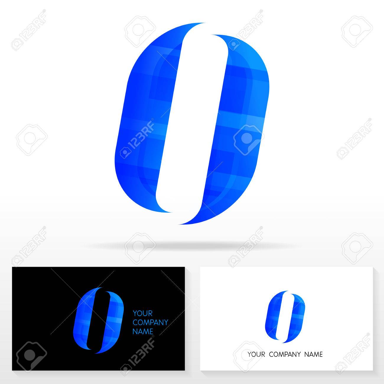 letter o logo design business vector sign business card templates