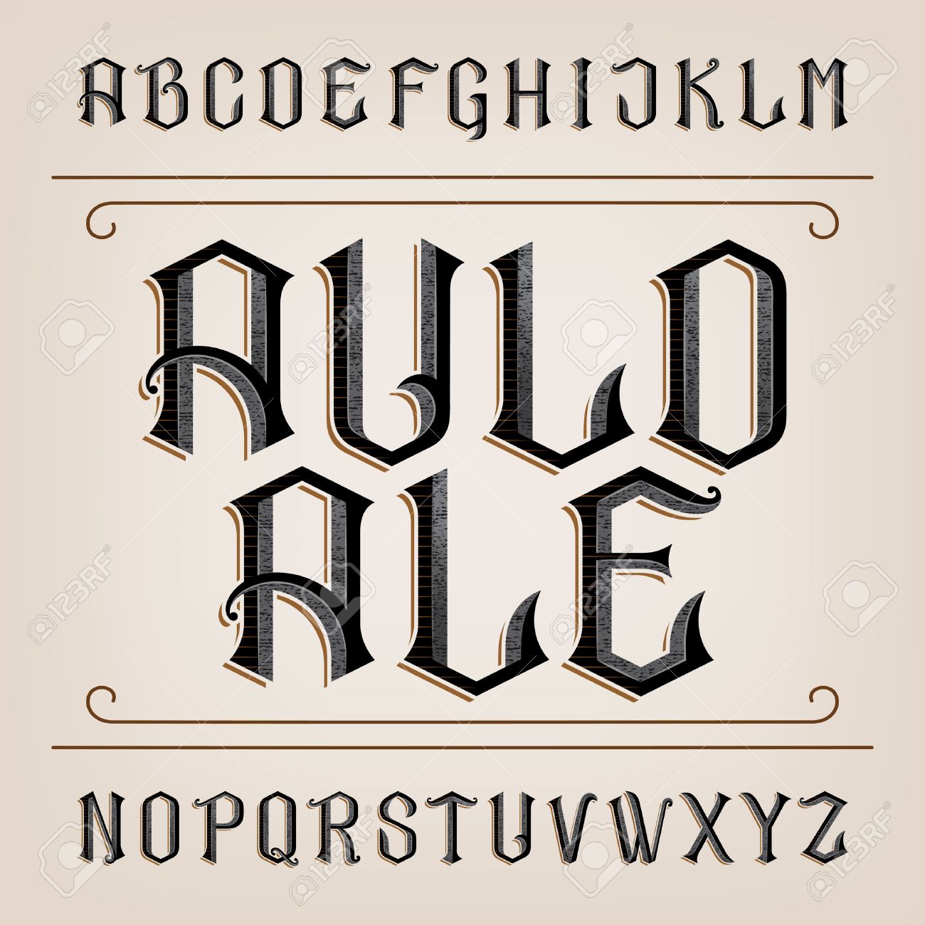 Old alphabet font. Distressed hand drawn letters. Vintage alphabet for labels, headlines, posters etc. - 57947833 Old alphabet font. Distressed hand drawn letters. Vintage alphabet for labels, headlines, posters etc. - 57947833