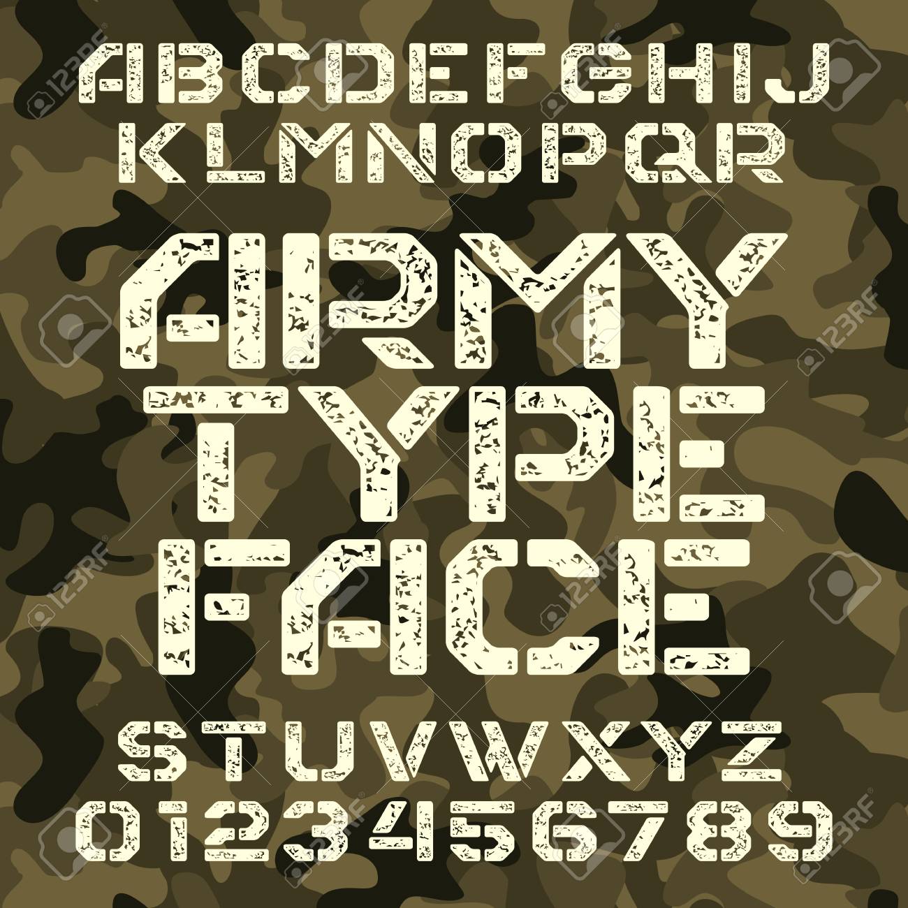 Шрифты военные