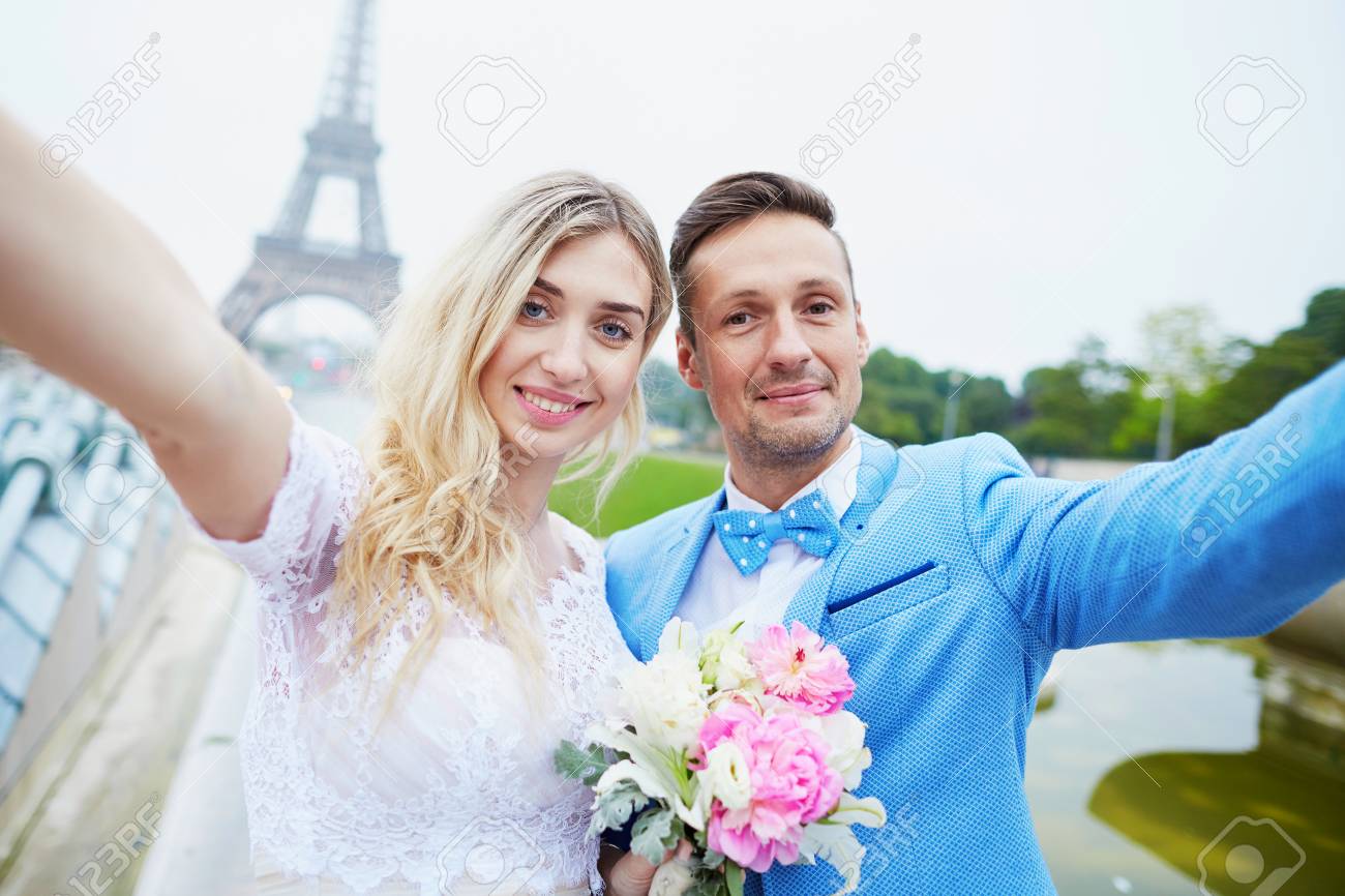 Ekaterina PokrovskyJust Married Couple Making Funny Selfie