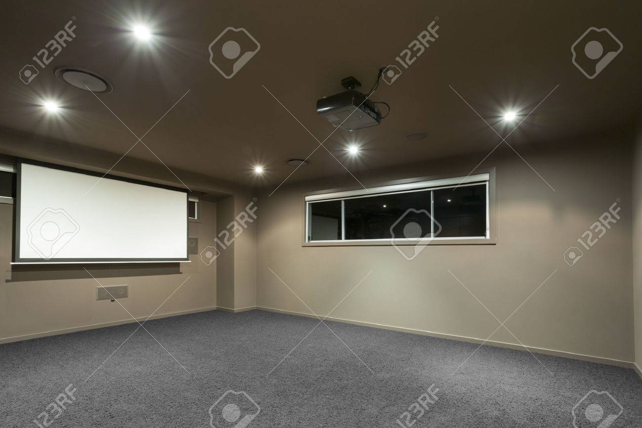 オーストラリアの大邸宅家の映画館 の写真素材 画像素材 Image