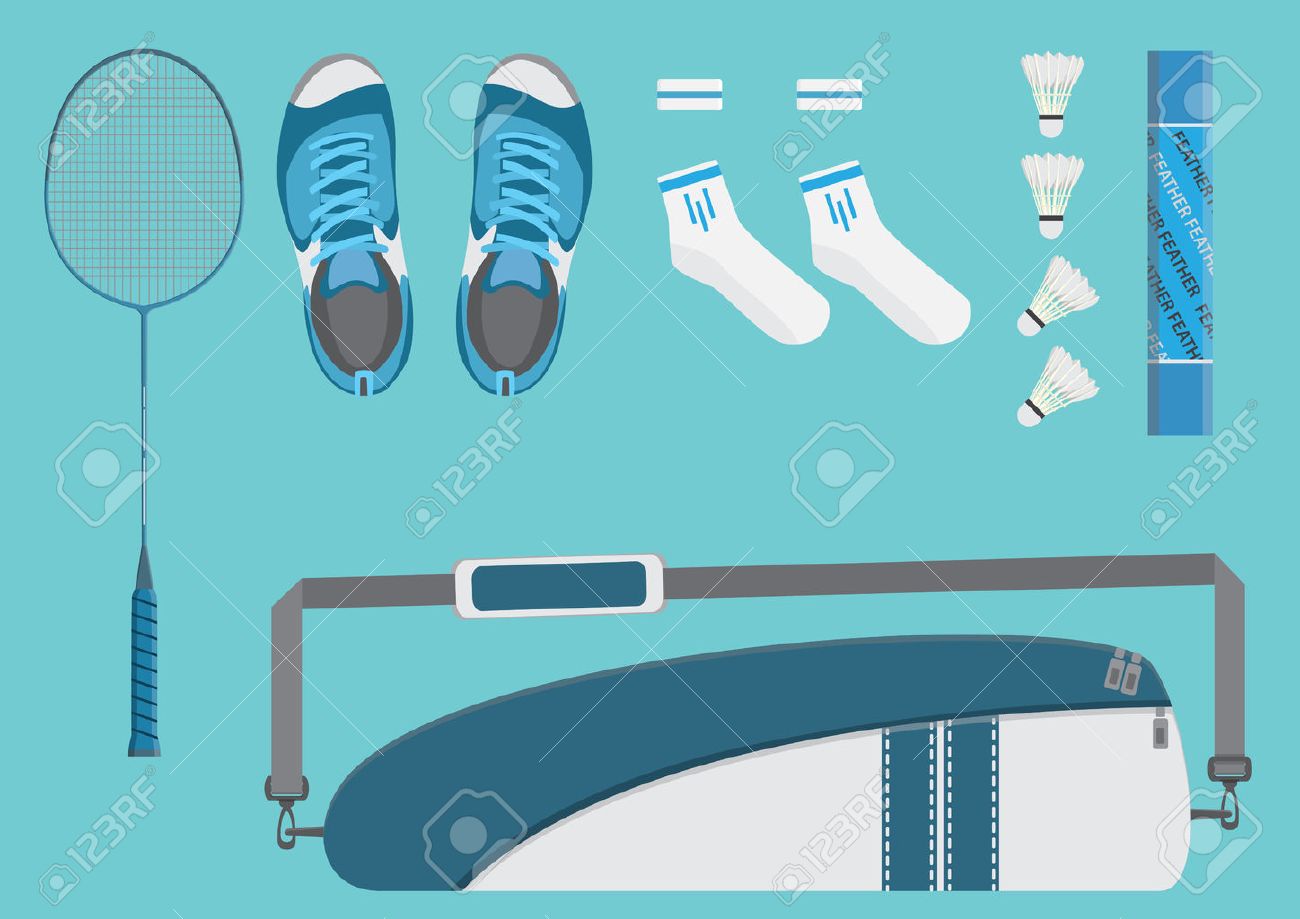 vector badminton shoes