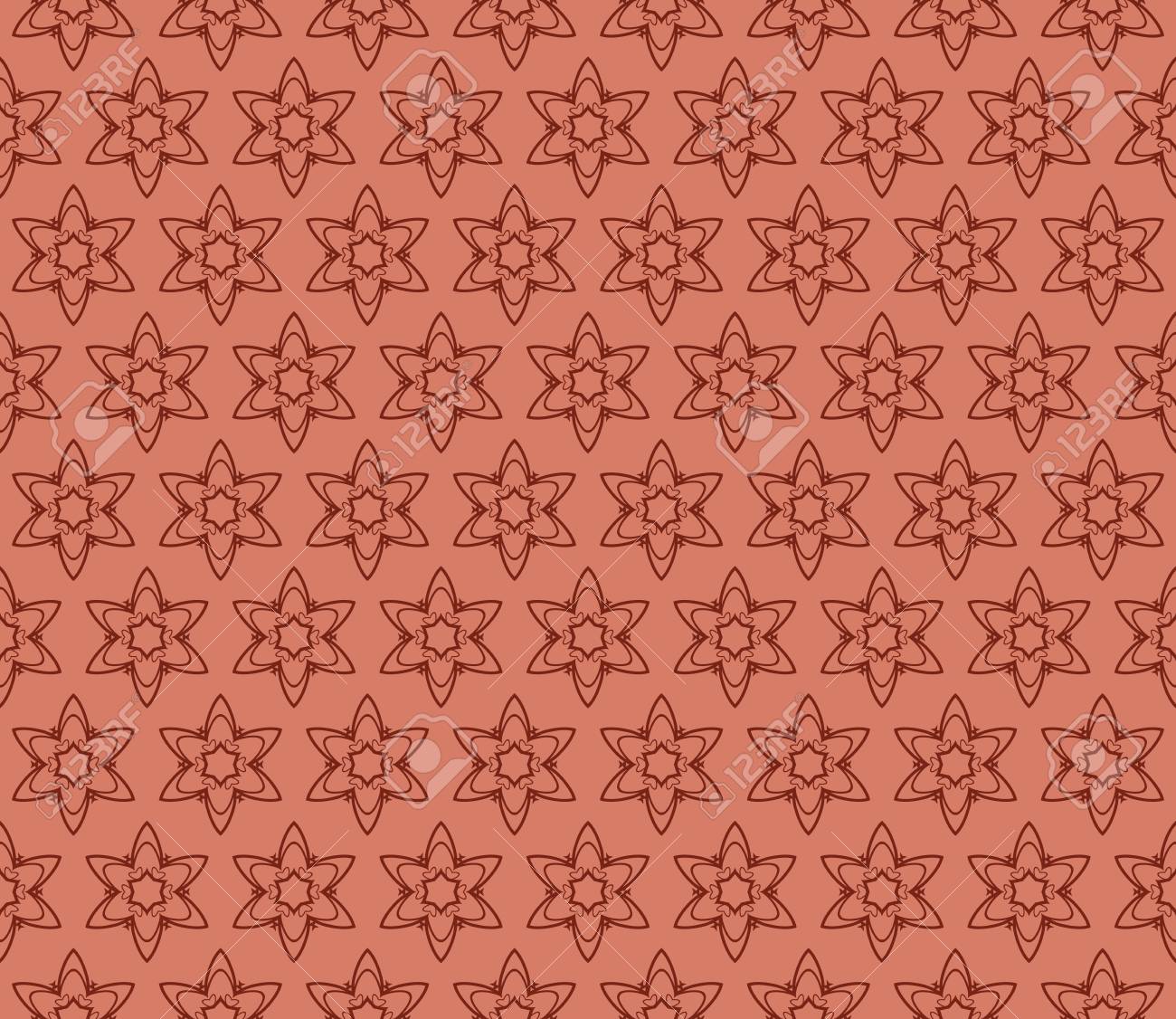 Vettoriale Sfondo Geometrico Senza Soluzione Di Continuita A Forma Di Stella Illustrazione Vettoriale Colore Mattone Image 98103087