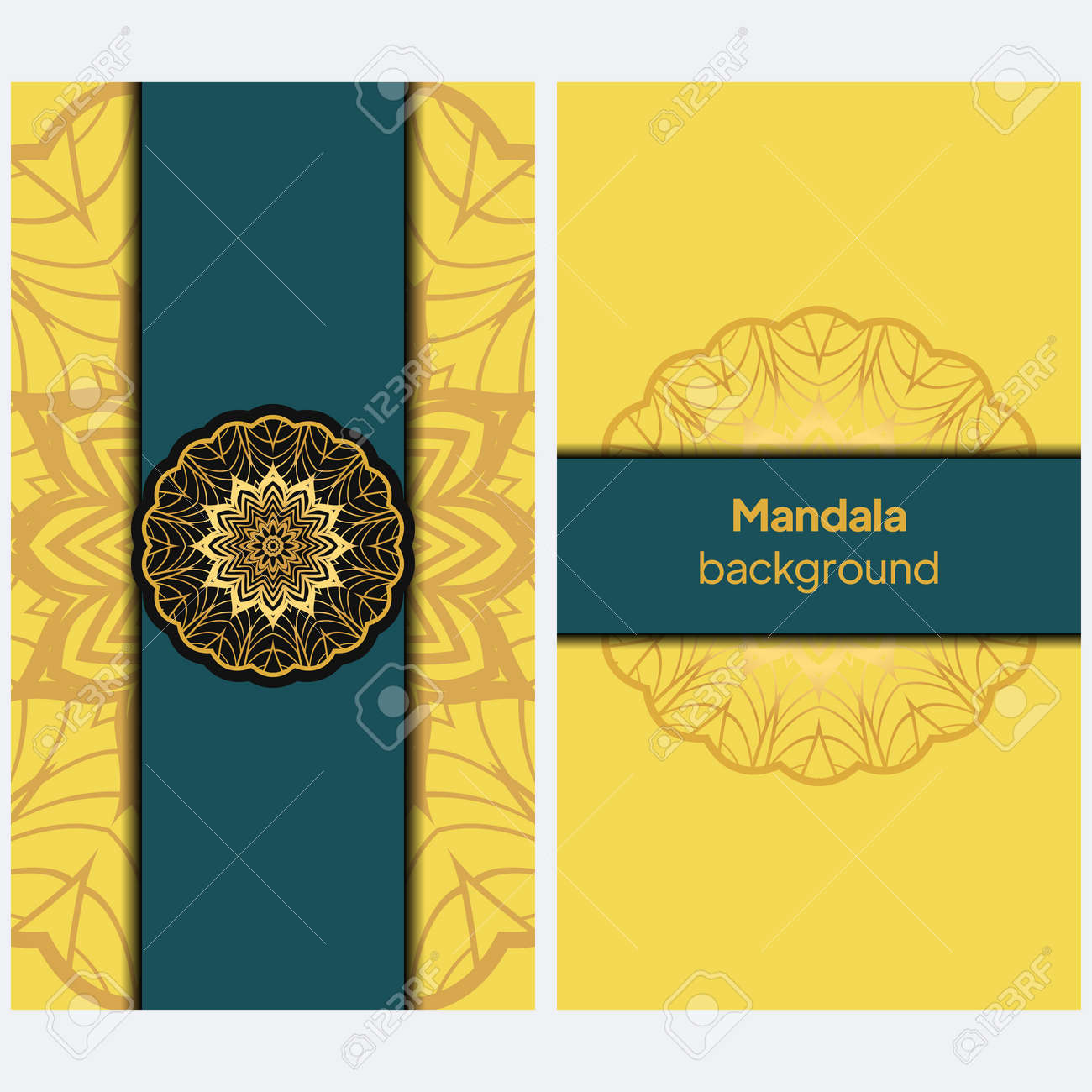 Ethnic Mandala ornament. Templates with mandalas. Vector illustration for congratulation or invitation. - 167230528 Ethnic Mandala ornament. Templates with mandalas. Vector illustration for congratulation or invitation. - 167230528