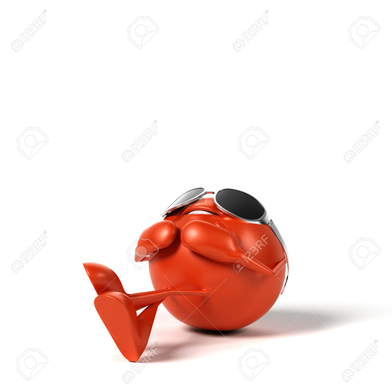 トマト キャラクターの 3 D レンダリングされたイラスト の写真素材 画像素材 Image