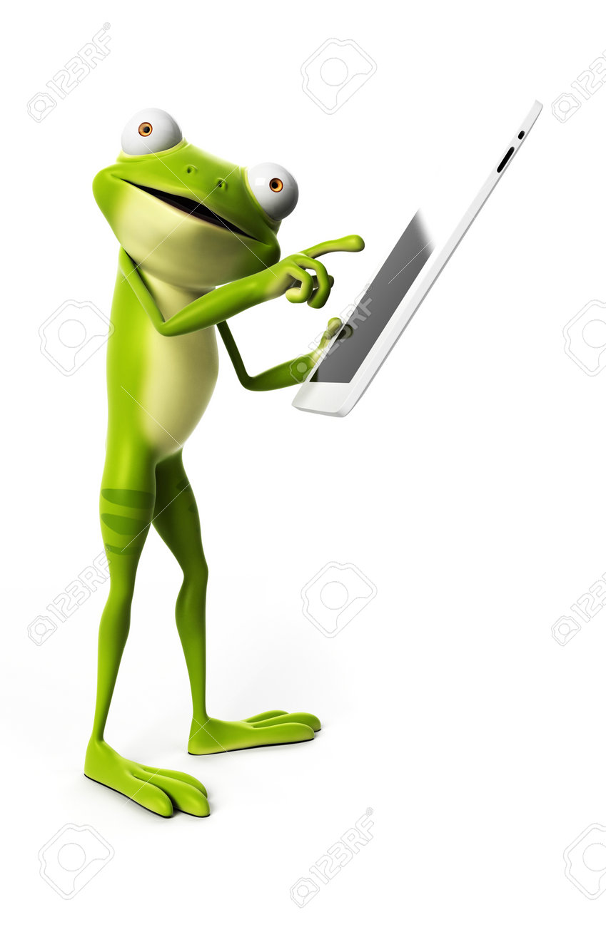 面白いカエルの 3 D レンダリングされたイラスト の写真素材 画像素材 Image