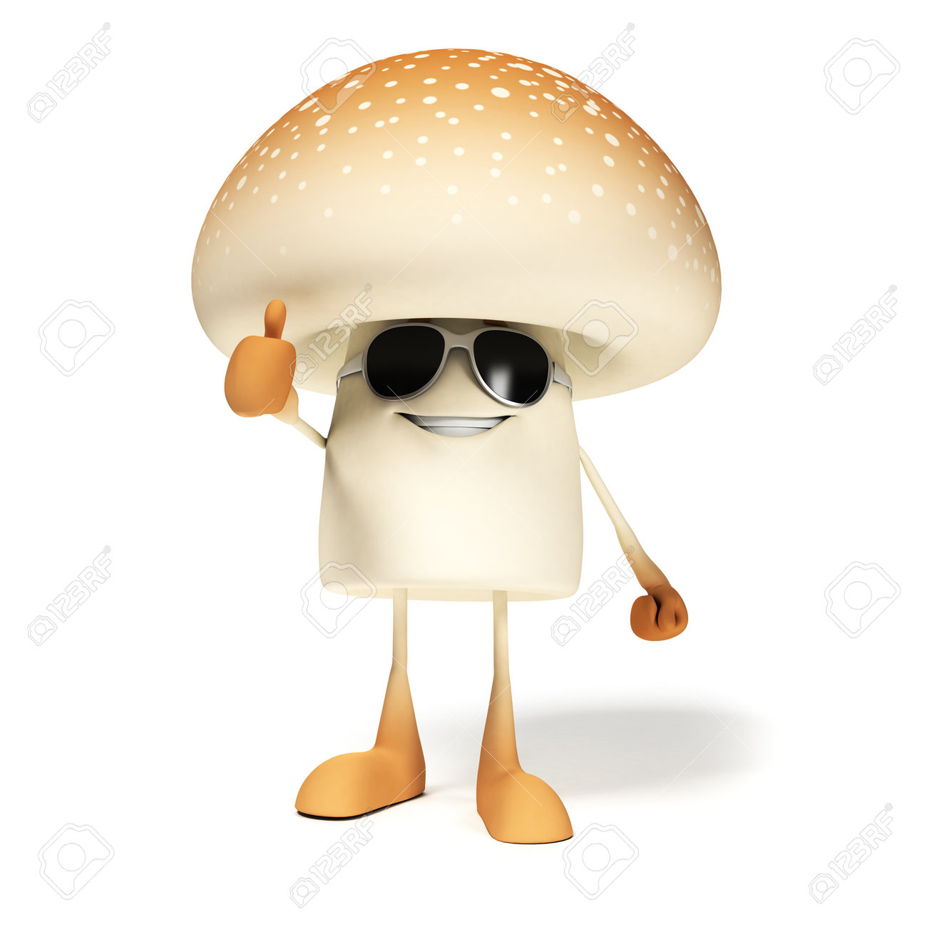 3d Rendered Illustration Of A Mushroom Character Stock Photo Picture And Royalty Free Image Image