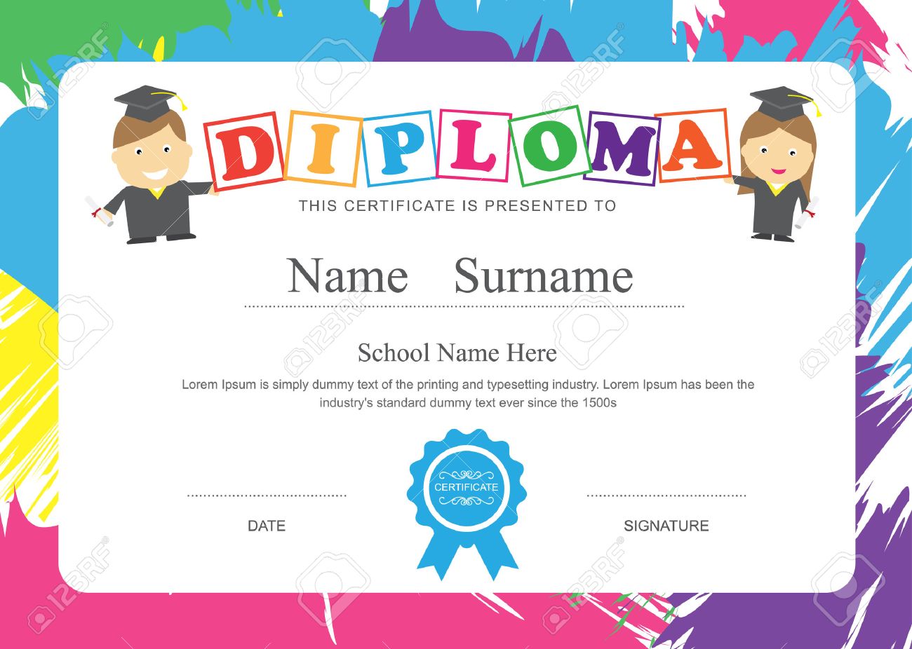 preschool certificates templates