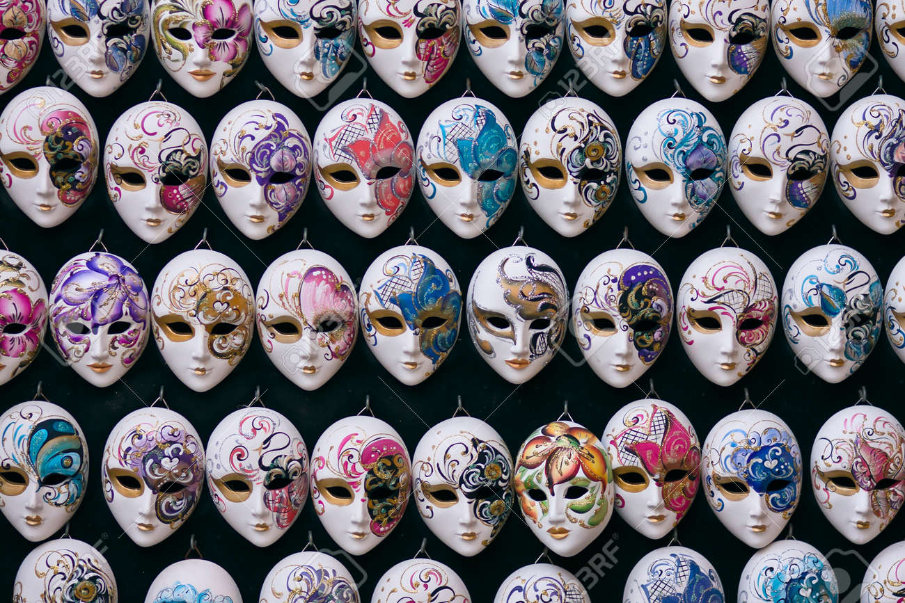 decorative miniature venetian carnival masks venice venezia