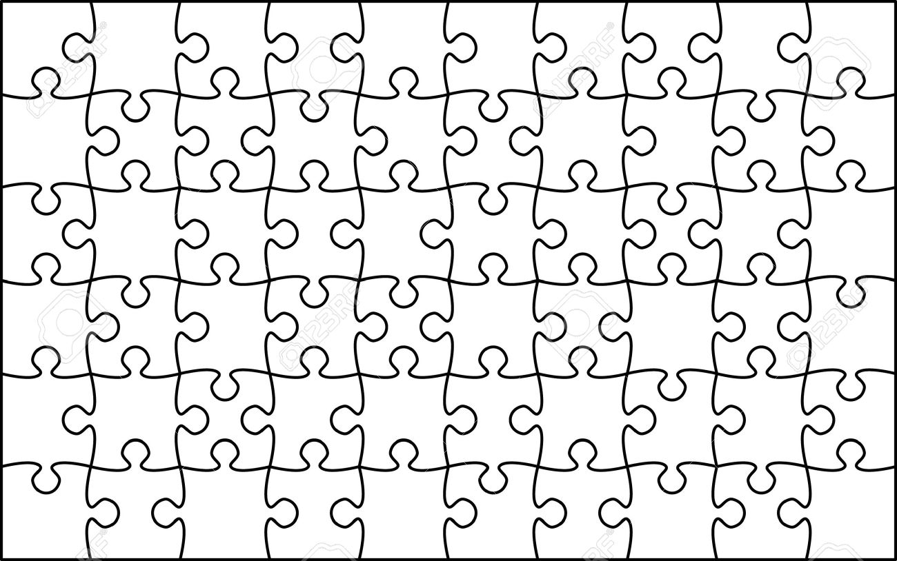 美しい透明なジグソー パズルのベクトルのイラスト素材 ベクタ Image