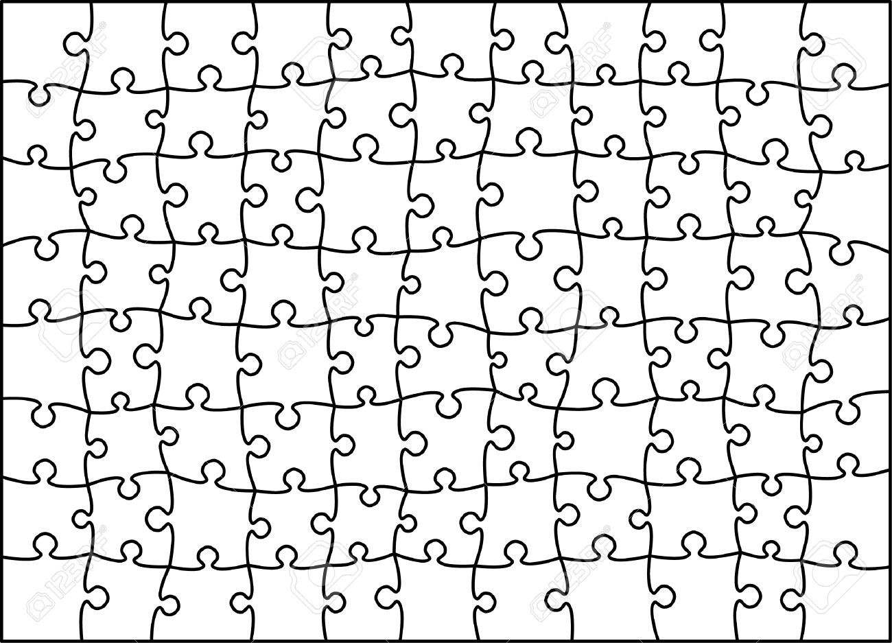Beautiful Transparent Jigsaw Puzzle Vector Place Your Picture Under Royalty Free Cliparts Vectors And Stock Illustration Image 6301806