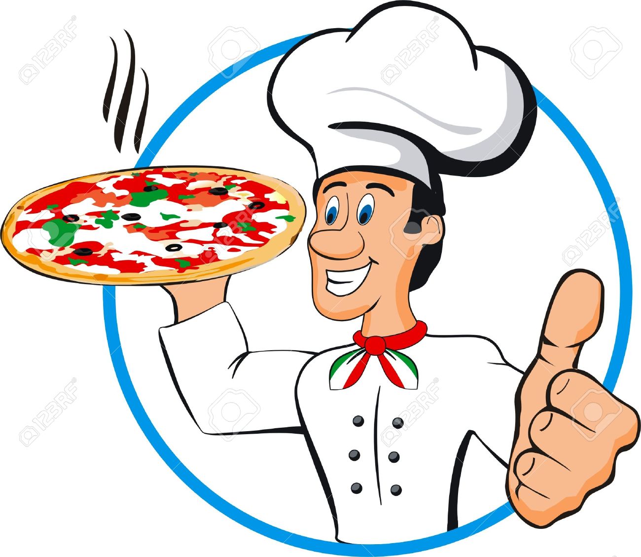 Chef Pizza Isolated Royalty Free Cliparts Vectors And Stock Illustration Image 1945