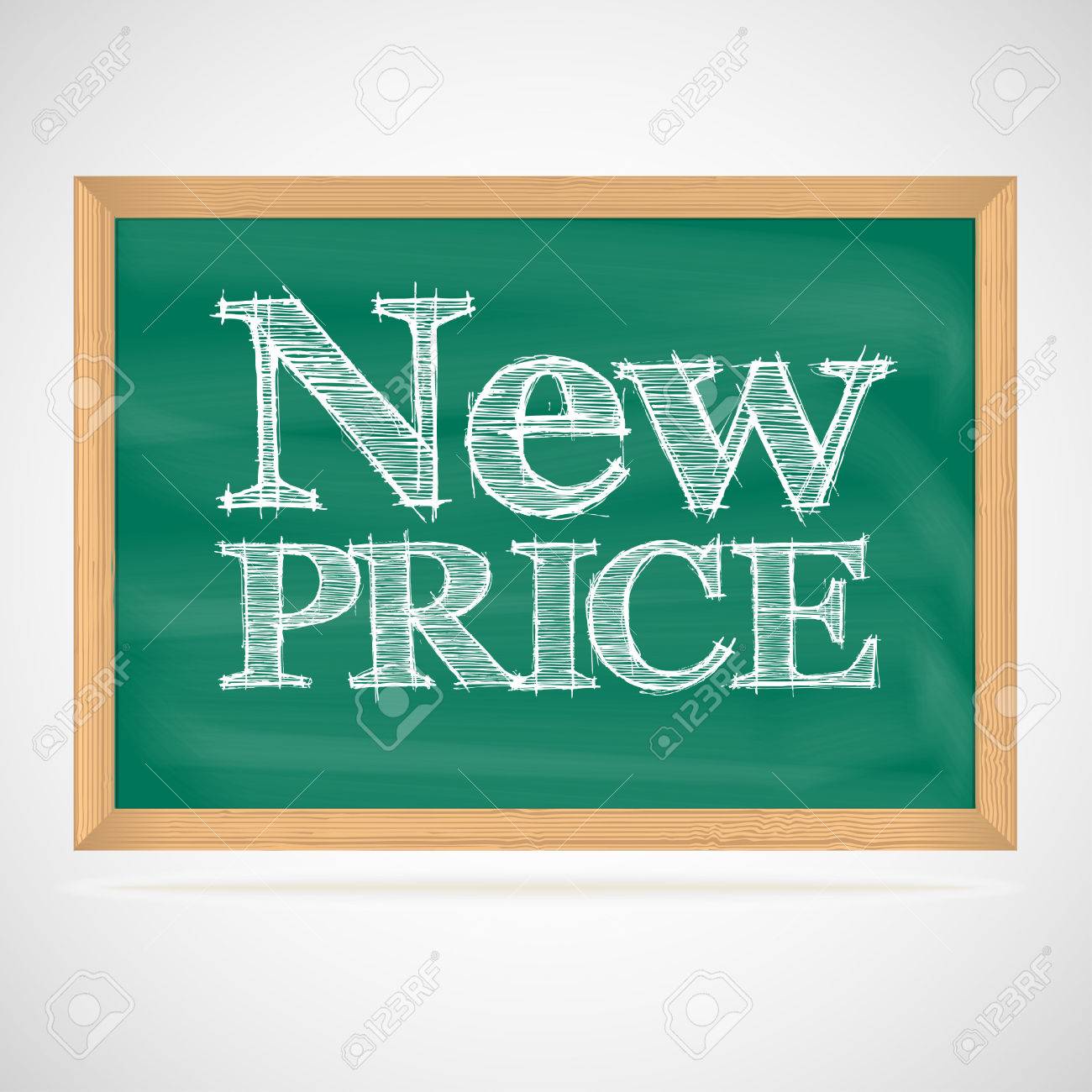 New Price - The Inscription Chalk On The Green Chalkboard In ...