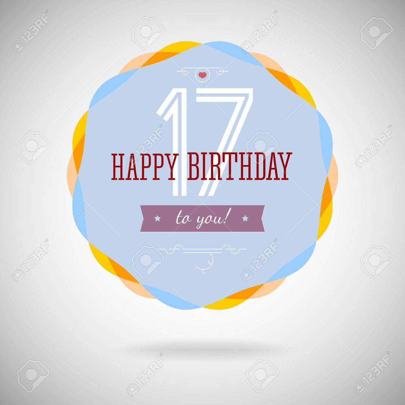17 歳のお祝いバッジ 17 歳の誕生日です 記念日のお祝いサイン ビンテージ ベクトルのタイポグラフィ のイラスト素材 ベクタ Image