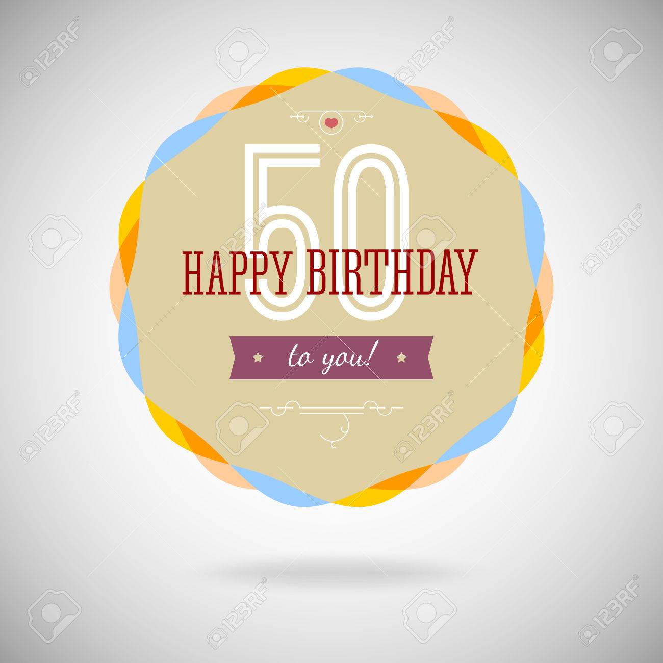 Gluckwunsch Abzeichen Fur Den Funfzigsten Jahrestag 50 Jahre Alles Gute Zum Geburtstag Gluckwunschzeichen Fur Jubilaum Vintage Vector Typografie Lizenzfrei Nutzbare Vektorgrafiken Clip Arts Illustrationen Image