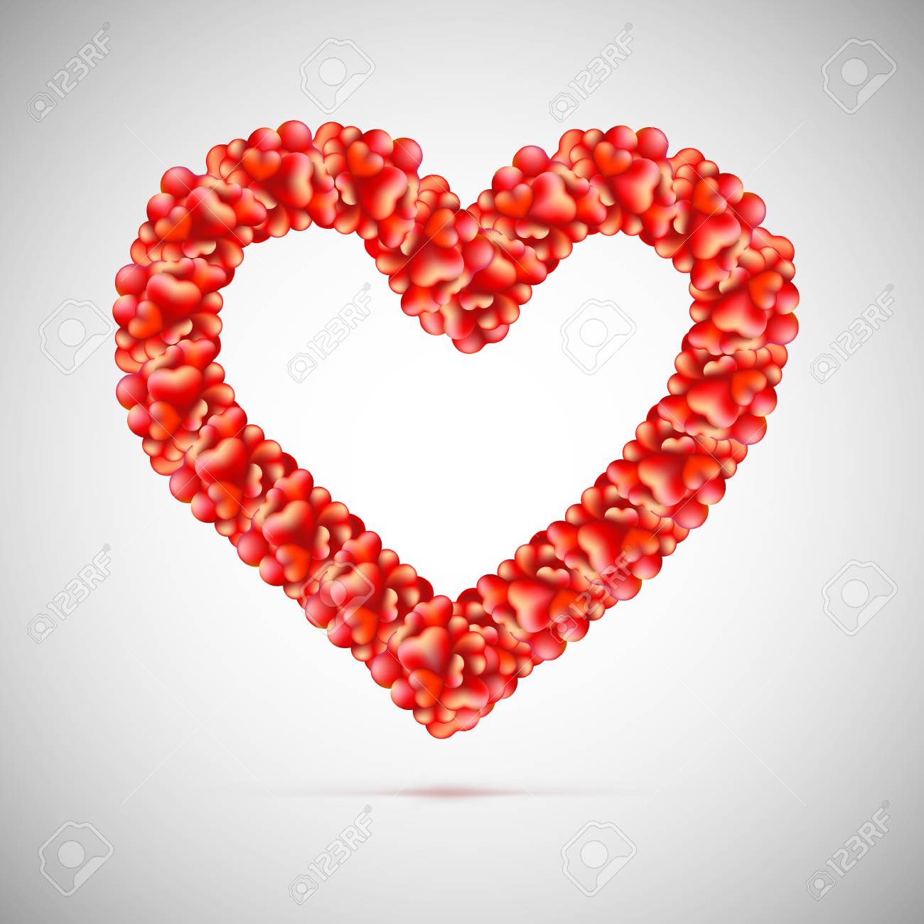 Grosses Rotes Herz Aus Kleinen Herzen Vektor Illustration Lizenzfrei Nutzbare Vektorgrafiken Clip Arts Illustrationen Image 29649655