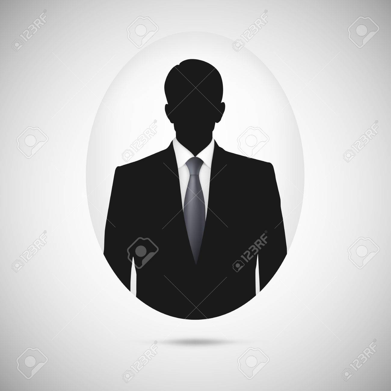 男性人シルエット プロフィール画像 Whith ネクタイ シルエットのプロファイルのイラスト素材 ベクタ Image