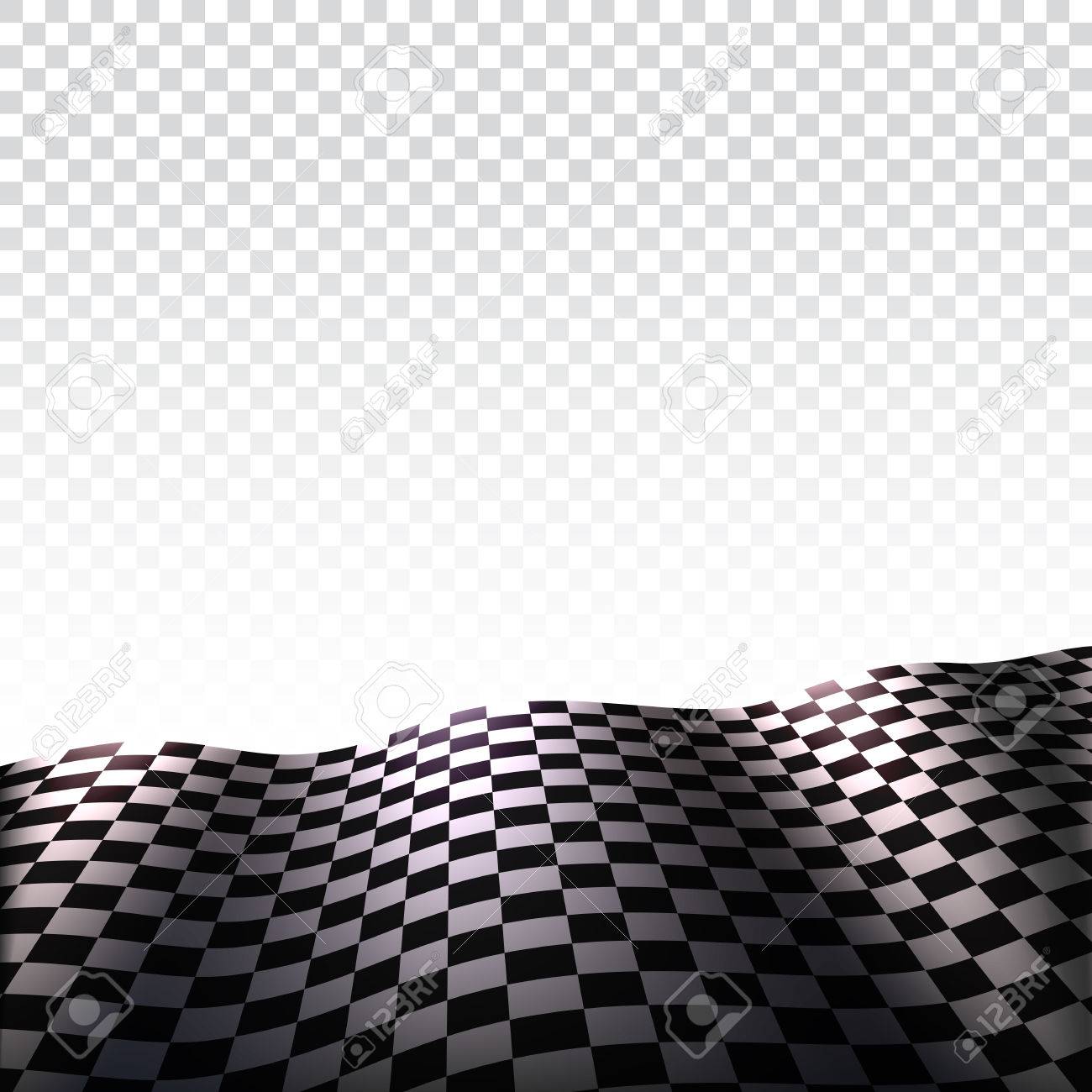 checkered flag on transparent background sports flag of black black and white checkered template