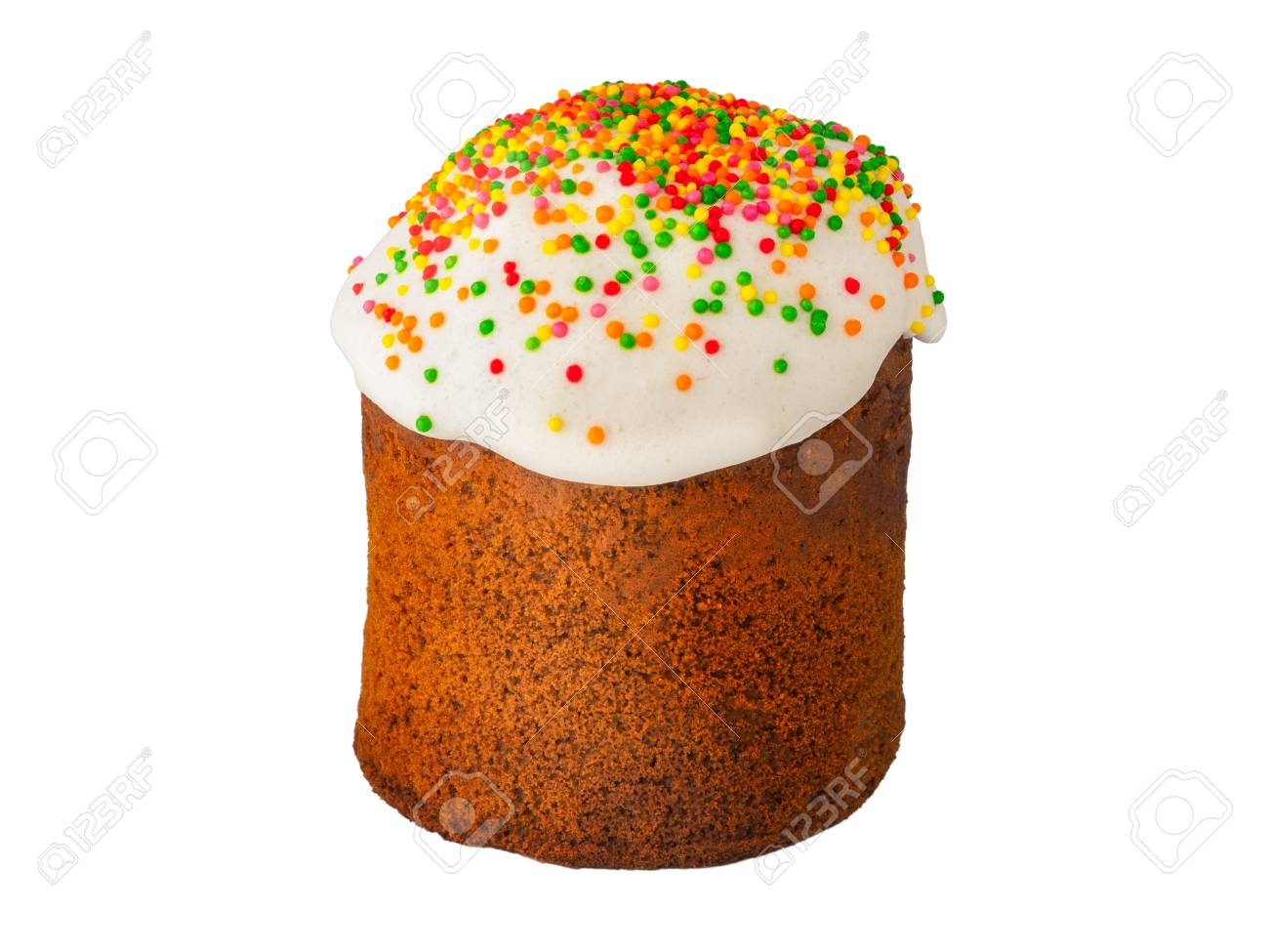 Gateau De Paques Avec Une Casquette Blanche Faite De Glacage Et