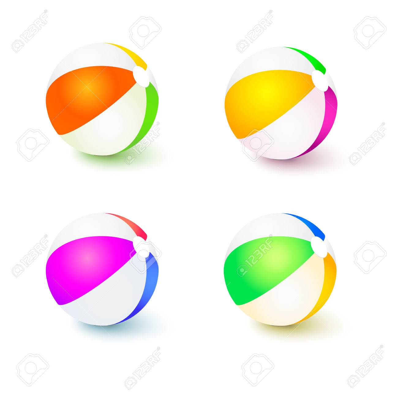 colored beach balls