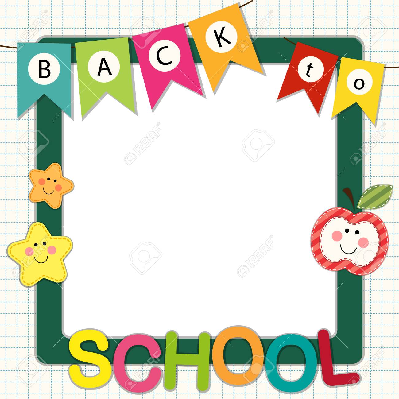 cute back to school theme frame royalty free cliparts vectors and