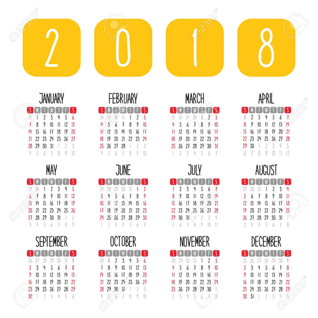 november 2018 calendar clipart