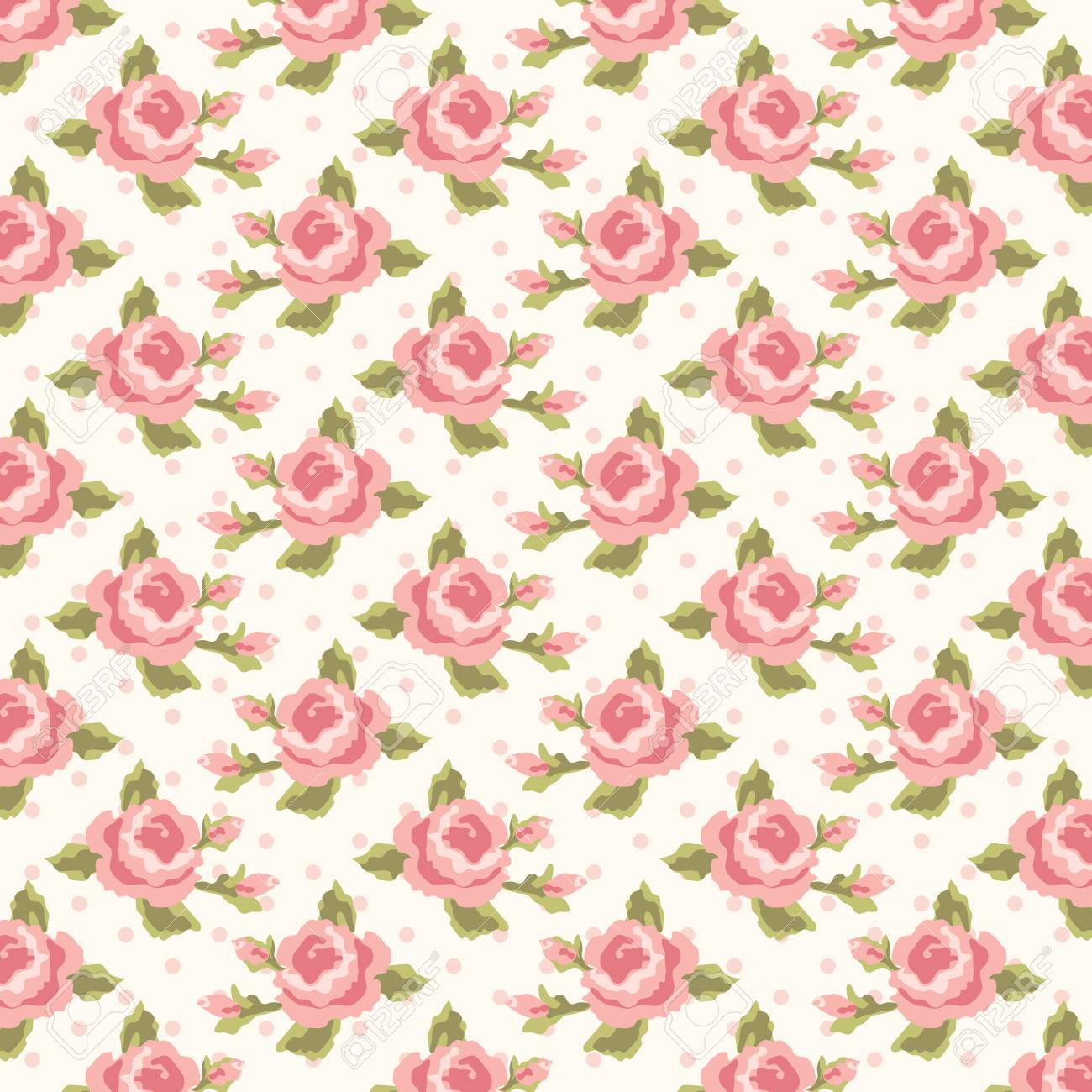 Cute Vintage Shabby Chic Floral Background For Your Decoration