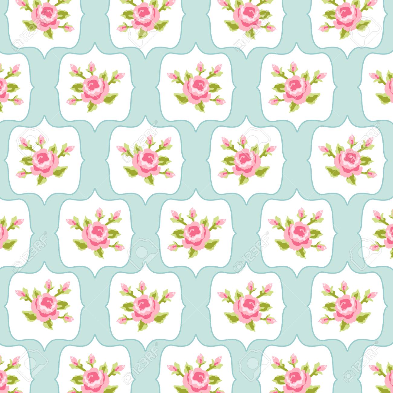 Cute Vintage Shabby Chic Floral Background For Your Decoration
