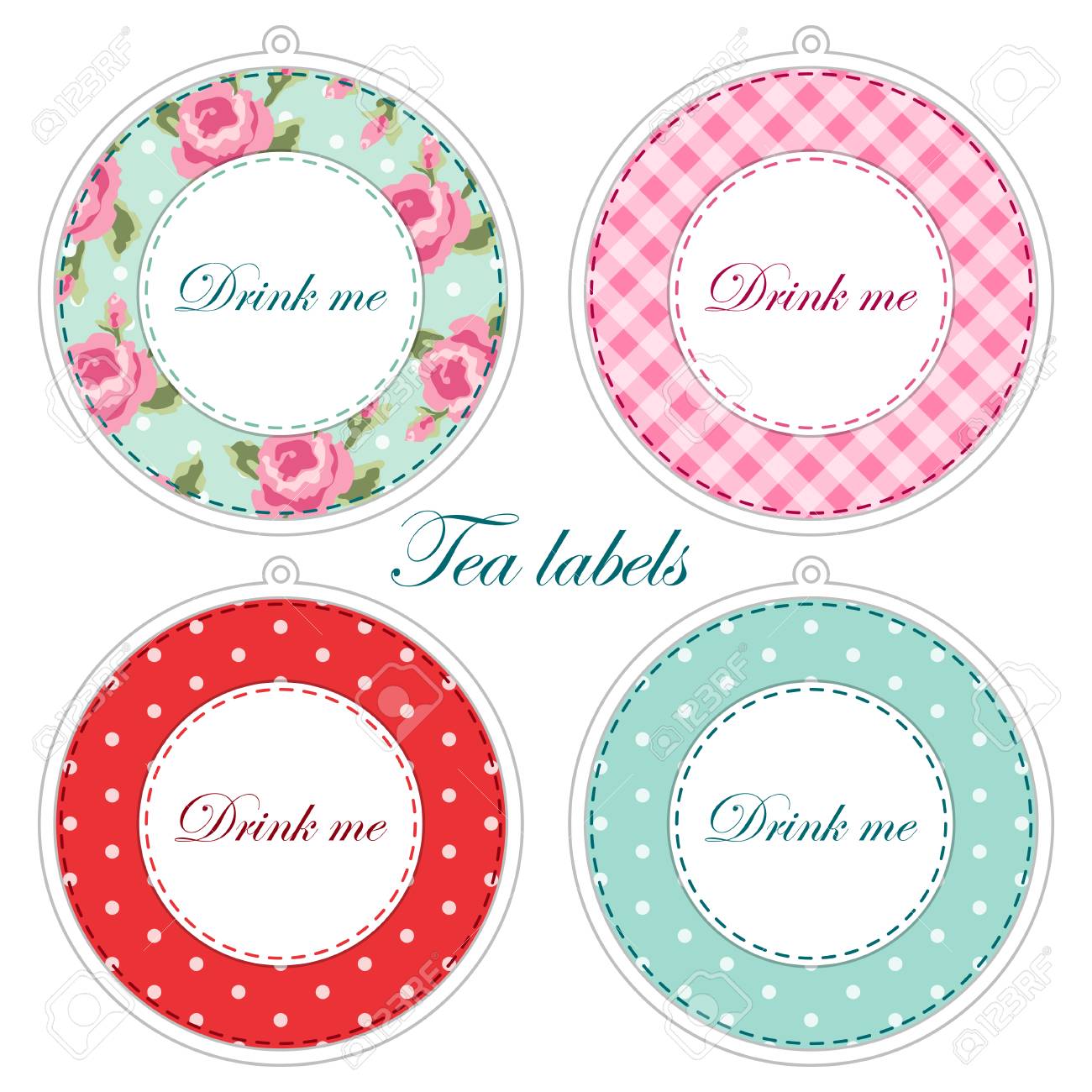 Tea celebration printables as tea labels,cupcake toppers or tags inside of.. image regarding Tea Party Printable titled Tea social gathering printables as tea labels,cupcake toppers or tags within..