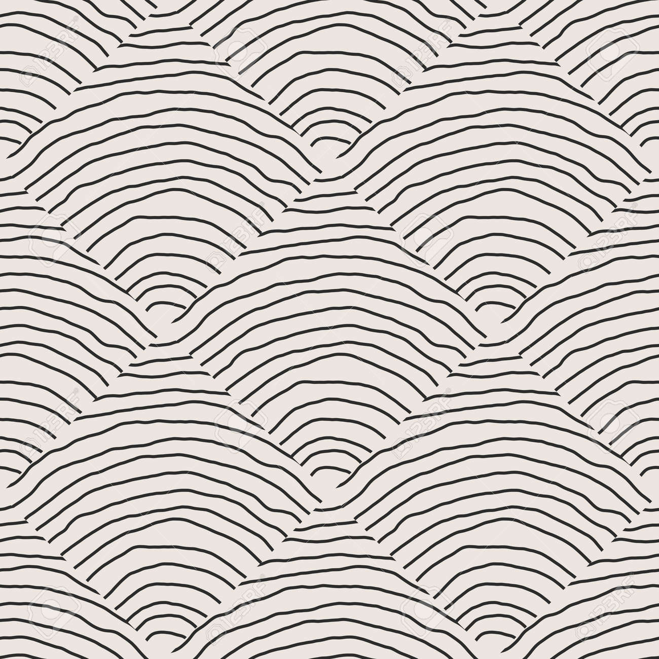 Trendy minimalist seamless pattern with abstract creative hand drawn composition - 169626221 Trendy minimalist seamless pattern with abstract creative hand drawn composition - 169626221