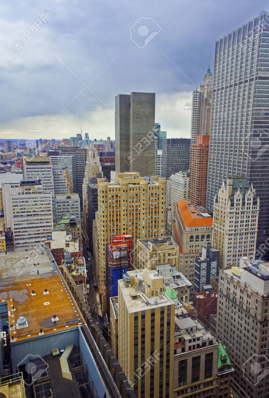 aerial view on roofs