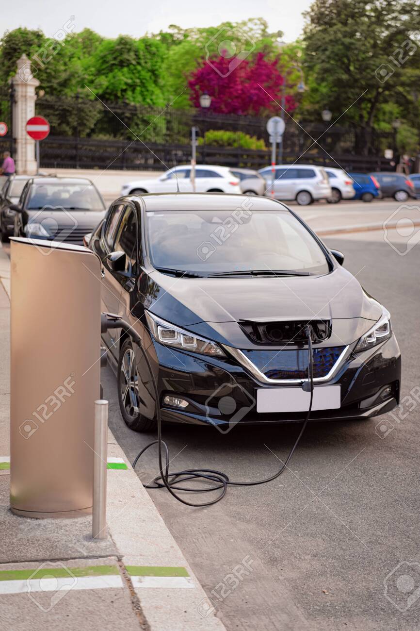 plug in hybrid vehicle on Electric Car Charging Station At Vienna In Austria Battery Hybrid Stock Photo Picture And Royalty Free Image Image 135430011