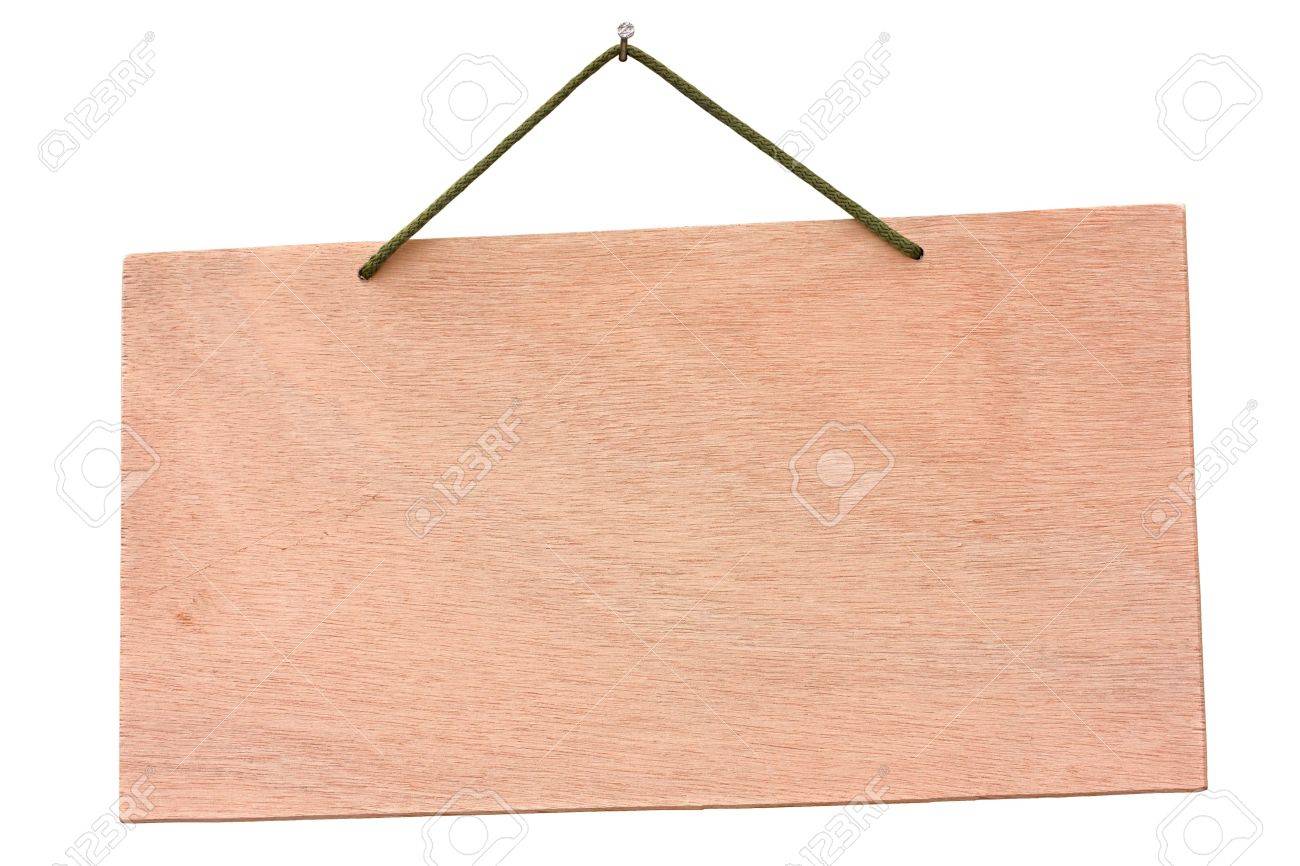 empty wooden signboard hanging