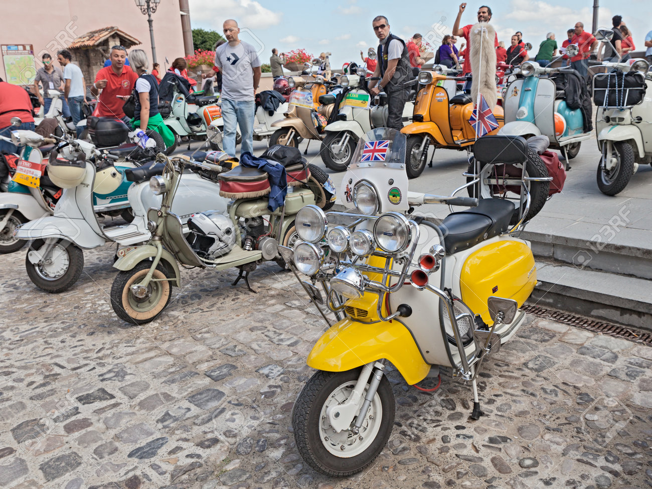 Vintage Italian Scooter Lambretta Customized In British Mod Style Stock Photo Picture And Royalty Free Image Image 33602127