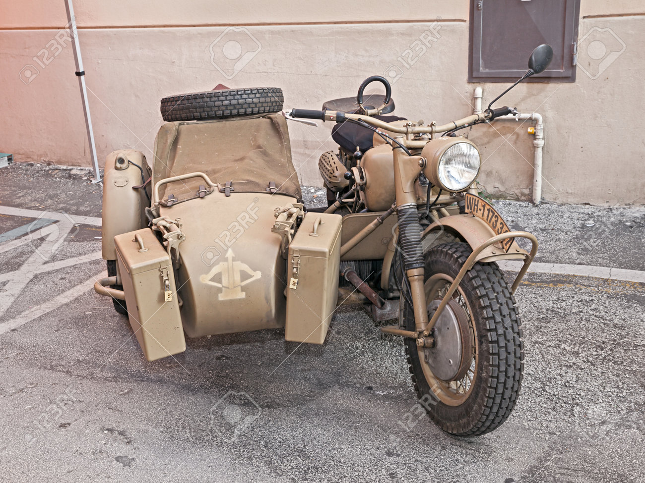 Old Bmw R75 750 Cc World War Ii Era Motorcycle With Sidecar Stock Old Bmw R75 750 Cc World War Ii Era Motorcycle With Sidecar Made In Germany