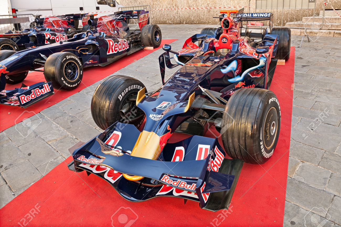 the Formula One racing car Toro Rosso STR3, It was driven by S. Vettel to victory in the Italian Grand Prix 2008, exposed during the meeting "Trofeo Lorenzo Bandini", on July 17, 2016 in Brisighella, RA, Italy - 60044979 the Formula One racing car Toro Rosso STR3, It was driven by S. Vettel to victory in the Italian Grand Prix 2008, exposed during the meeting "Trofeo Lorenzo Bandini", on July 17, 2016 in Brisighella, RA, Italy - 60044979