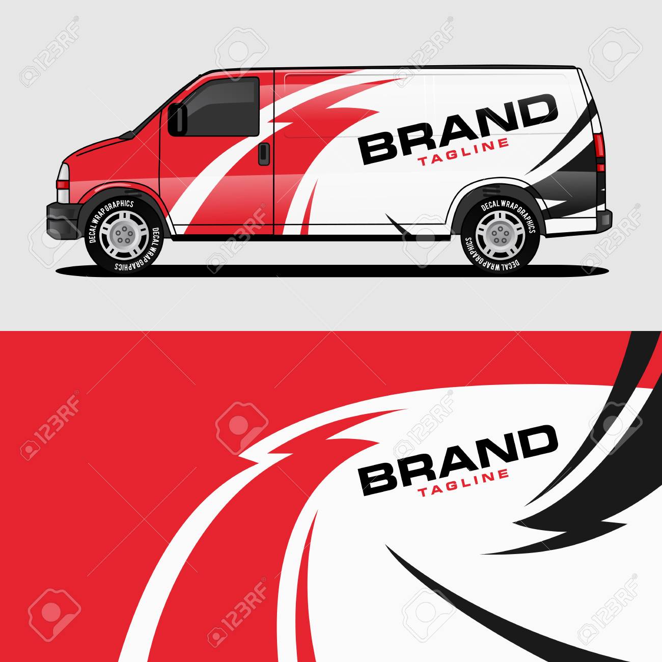 red van wrap design wrapping sticker and decal design for corporate company branding vector - 118843993 red van wrap design wrapping sticker and decal design for corporate company branding vector - 118843993